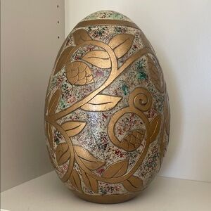 Oversized Ceramic Egg Decor | Minimalist Modern | Paintable
